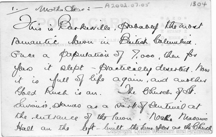 Archives Number 1304aBack